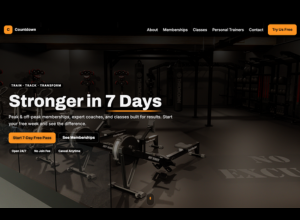 Gym website design and development preview
