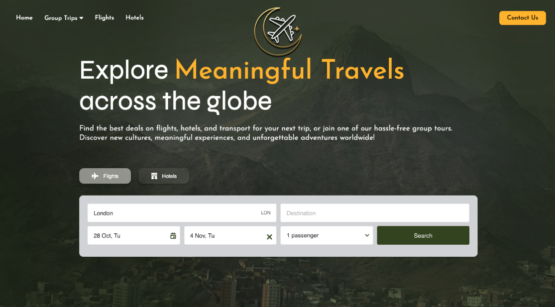 Flight2Faith landing page